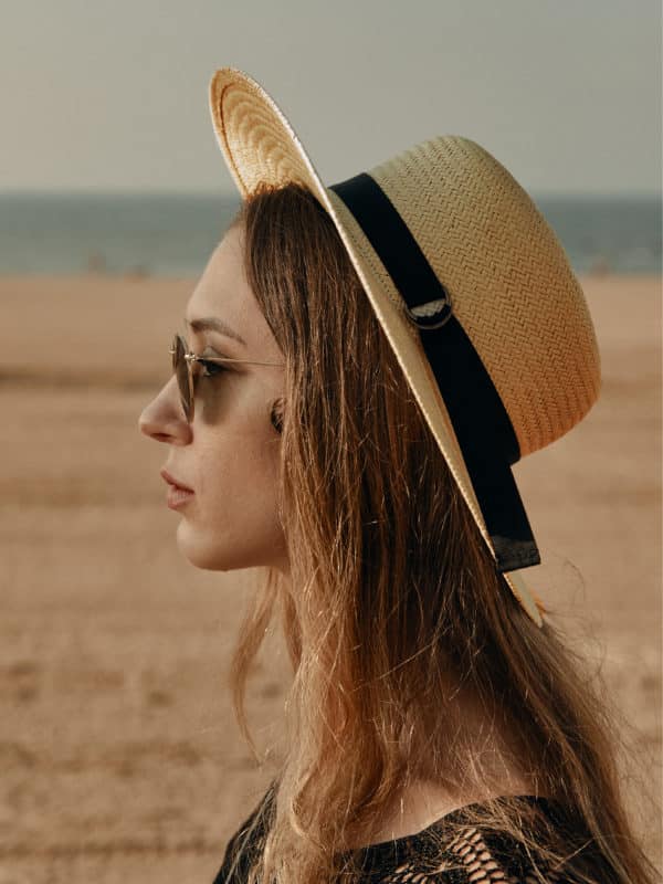 packable custom straw beach hat