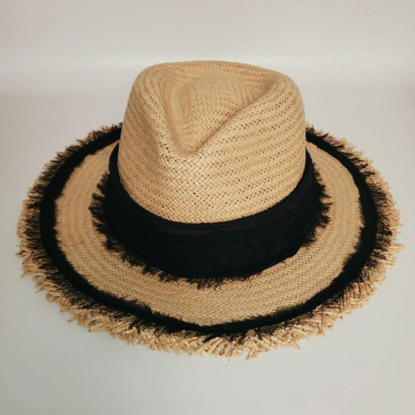 custom raw edge packable hat